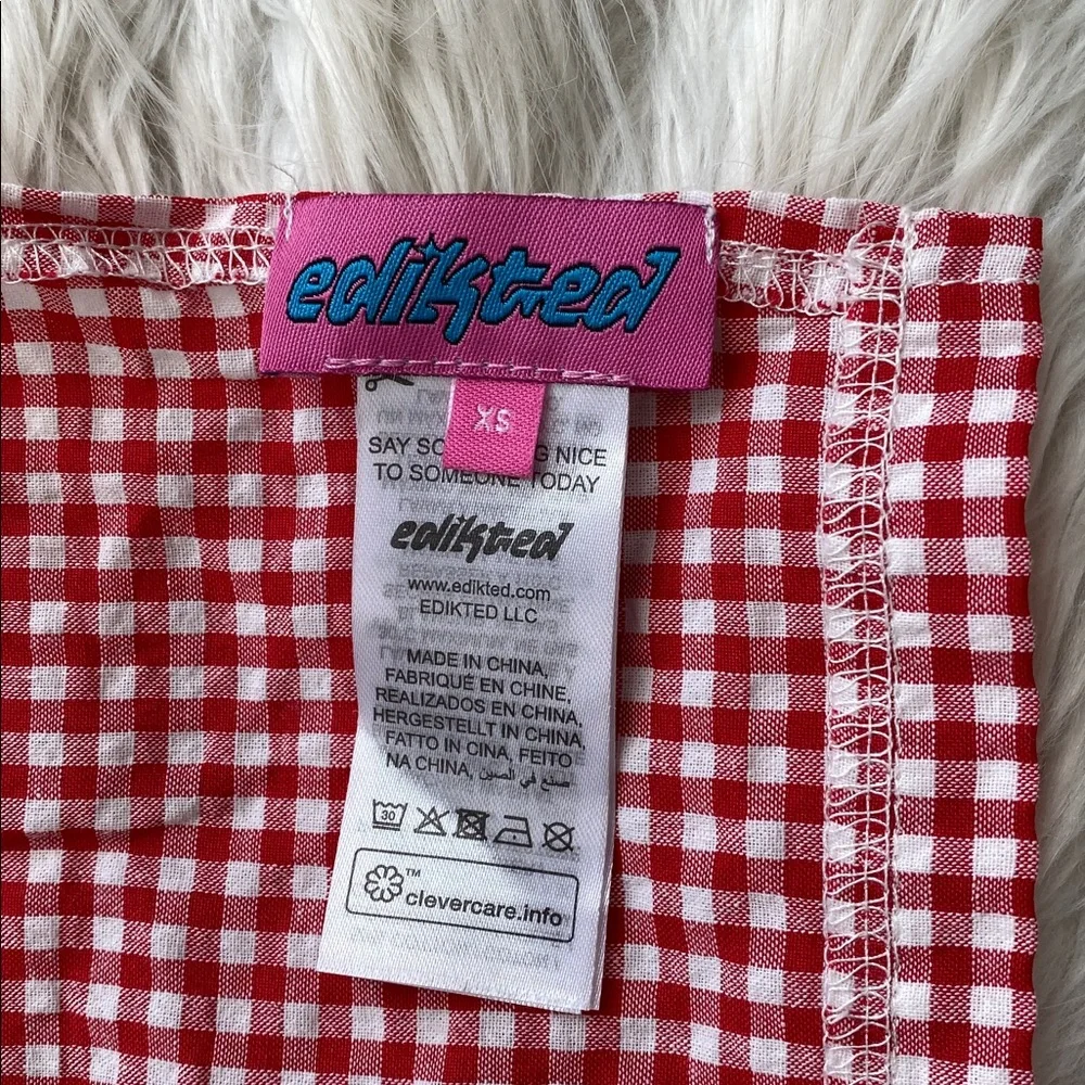 Edikted | Charmaine Open Back Gingham Top - Picture 11 of 12